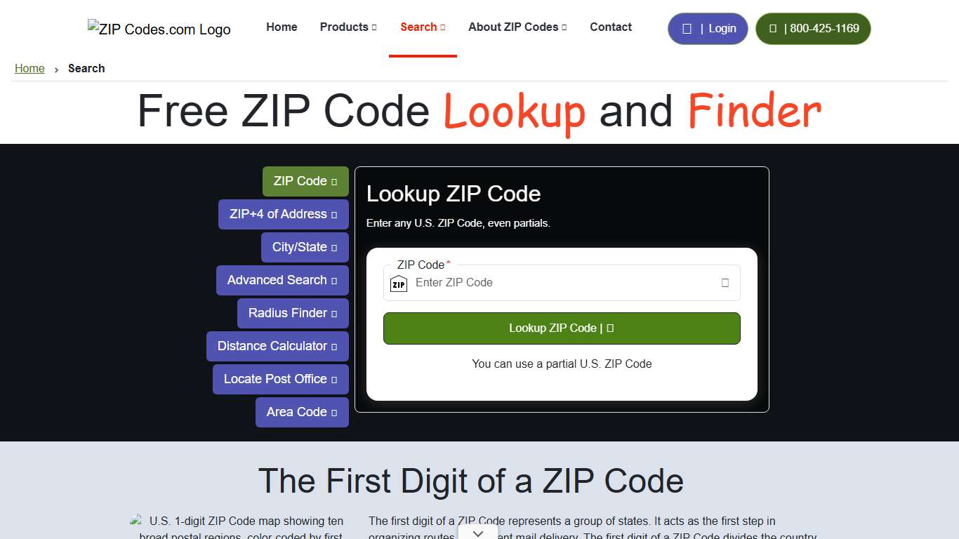 Free ZIP Code Lookup and Finder